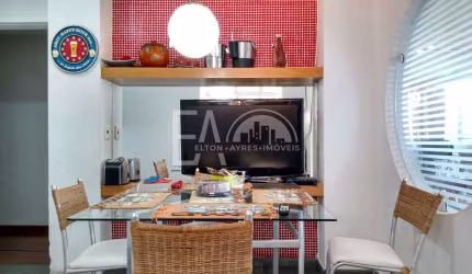 Apartamento vista mar 1 quartos com 3 suítes e 1 closet, 1 quarto Home office,  1 sala, 1 cozinha 1 área de serviço - 50 metros da praia