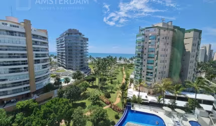 Apartamento pé na areia com vista mar à venda Riviera de São Lourenço módulo 3