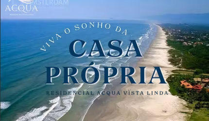 Viva o sonho da casa própria na praia, Residencial Acqua Vista Linda em Bertioga!