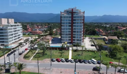 Apartamento com 3 dormitórios frente ao Mar com varanda gourmet ampla no Litoral Norte SP Bertioga