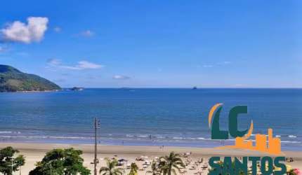 Apartamento reformado, com vista deslumbrante do mar! 3 dormitórios, planejados, sala ampla, 1 vaga. Localização privilegiada na orla do Embaré.