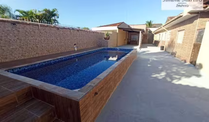 Casa com PISCINA de 3 dormitórios à venda, 122 m² por R$ 449.000 - Flórida Mirim - Mongaguá/SP