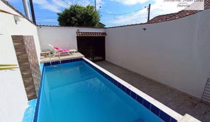 Lindo Sobrado com piscina à venda, 97 m² por R$ 352.000 - Balneário Jussara - Mongaguá/SP