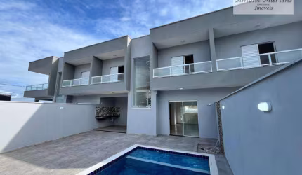 Sobrado com 3 dormitórios à venda, 108 m² por R$ 649.000 - Cibratel II - Itanhaém/SP
