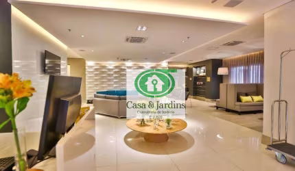 Flat no Bairro Pompeia - Santos/SP, 25m² -uma quadra da praia - à Venda