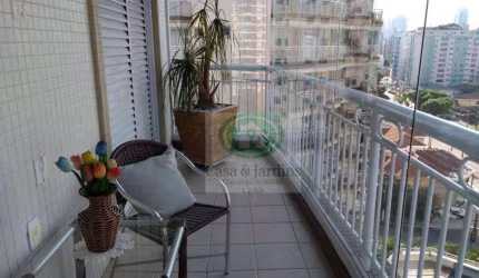 Apartamento no Edifico Jardim da Grécia - 3 dormitorios, 3 garagens, Lazer total - Ponta da Praia - Santos -