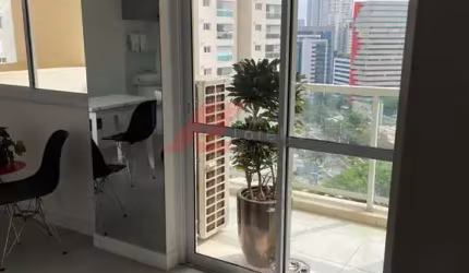 Locação de Sala Comercial de Alto Padrão na Cidade Monções, São Paulo-SP: 1 Sala, 2 Banheiros, 1 Vaga de Garagem, 85m².