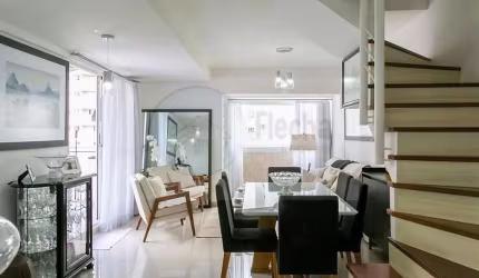 LINDA COBERTURA DUPLEX 130M² PRONTA PARA MORAR EXCELENTE LOCALIZAÇÃO - 3 dormitórios (sendo uma suíte) e 2 vagas.