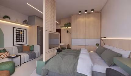 Apartamento com 1 quarto à venda na Rua Pascoal Simone, --, Coqueiros, Florianópolis por R$ 422.519