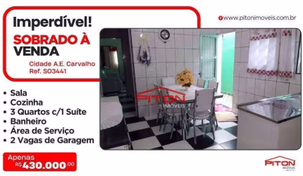 Sobrado - Cidade Antônio Estevão de Carvalho - São Paulo/SP