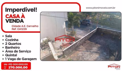 Casa com 2 dormitórios à venda, 90 m² por R$ 270.000,00 - Cidade Antônio Estevão de Carvalho - São Paulo/SP