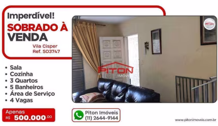 Sobrado Frontal - Vila Cisper - São Paulo/SP