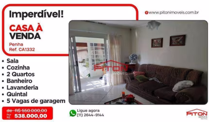 Casa Térrea - Penha - São Paulo/SP