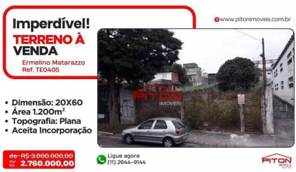 Terreno Ermelino Matarazzo - São Paulo/SP