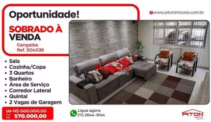 Sobrado Frontal - Cangaíba - São Paulo/SP