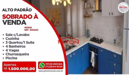 Sobrado Alto Padrão- Penha - São Paulo/SP