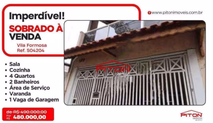 Sobrado - Vila Formosa - São Paulo/SP