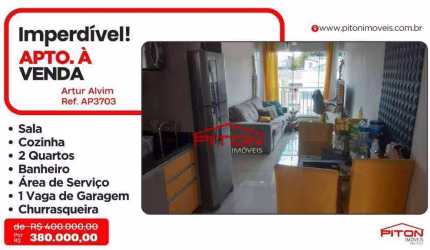 Apartamento com 2 dormitórios à venda, 58 m² por R$ 370.000,00 - Artur Alvim - São Paulo/SP