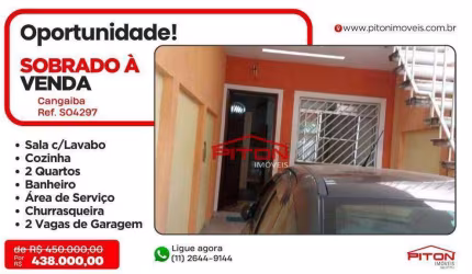 Sobrado com 2 dormitórios à venda, 80 m² por R$ 438.000,00 - Cangaiba - São Paulo/SP