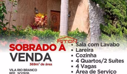 Sobrado Frontal - Vila Rio Branco - São Paulo/SP