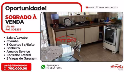 Sobrado - Vila Ré - São Paulo/SP