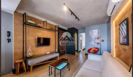 Apartamento mobiliado com 1 suíte 2 banheiros 1 vaga a venda no Cambuí em Campinas-SP