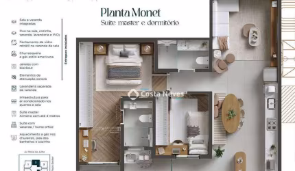 Apartamento com 2 dormitórios à venda, 75 m² por R$ 890.253 - Vila Adyana - São José dos Campos/SP