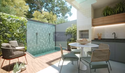 Casa em Condomínio à Venda em Itanhaém-SP, Bairro Suarão: 2 Quartos, 2 Suítes, 1 Sala, 3 Banheiros, 1 Vaga, 69,68m².