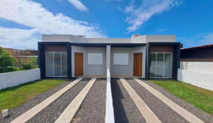 Casa geminada 3 dorm à venda no Bairro PRAIA DO BARCO com 89 m² de área privativa - 2 vagas de garagem