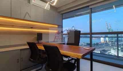 Sala comercial com 42,14m²  mobiliada , decorada  em Valongo, Santos/SP