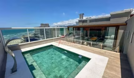 Cobertura Duplex com 3 dormitórios sendo 2 suítes  climaizada  com vista mar em Praia Grande/SP