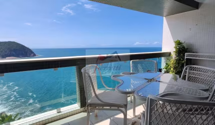 Apartamento com 3 dormitórios com vista oceânica no Penhasco das Gaivotas, Guarujá/SP