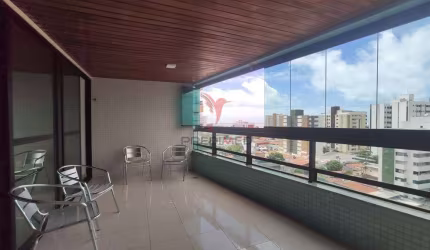 Apartamento com 283 m2, em Tambau, 4 Suites, 4 Vagas de Garagem, Varandão,  vista Mar,