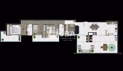 Apartamento com 3 quartos à venda na Rua Marechal Deodoro da Fonseca, 152, Centro, São José dos Pinhais, 103 m2 por R$ 815.141