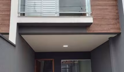 Excelente Sobrado novo com 3 quartos e suíte 2 vagas 115m².