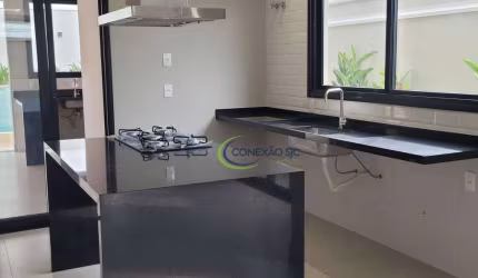 Lindo e novíssimo sobrado com piscina e 4 suítes em condomínio no Urbanova