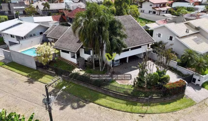 Casa SEMIMOBILIADA com 4 Suítes à Venda e Locação, Aluguel, 489 m² Área Construída - Cond. City Figueiras - Vorstadt - Blumenau/SC | La Vita Imóveis
