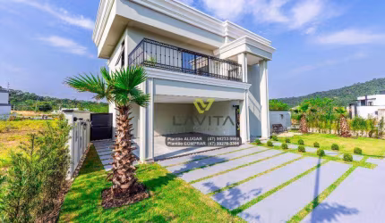 Casa CONDOMÍNIO FECHADO - VENDA - 100% Mobiliada, com 3 suítes, à venda, 266 m²  - Ponta Aguda - Blumenau/SC