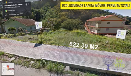 Terreno a Venda com 822m² PERMUTA TOTAL Bairro: Itoupavazinha, Blumenau SC