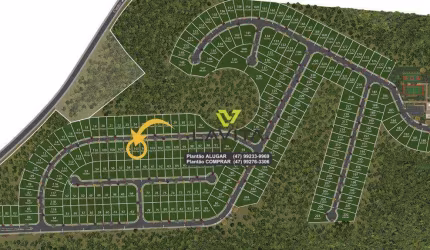 Terreno, Lote á Venda no Condomínio Fechado Paysage Privilege - 359,37m² - Bairro Ponta Aguda - Blumenau SC | La Vita Imóveis