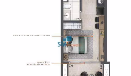Studio com 1 dormitório à venda, 26 m² por R$ 446.000,00 - Vila Clementino - São Paulo/SP