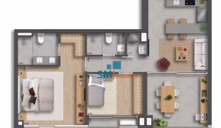 Apartamento com 2 dormitórios à venda, 74 m² por R$ 3.849.873,93 - Jardim Europa - São Paulo/SP