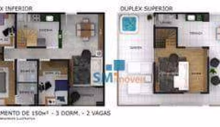 Coberturas com 3 dormitórios à venda, à partir de150 m² à partir de R$ 945.000 - Vila Euclides - São Bernardo do Campo/SP