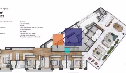 Apartamento Alto Padrão de 472m², 04 suítes (sendo uma master) e 04 vagas - Vende no Itaim Bibi.