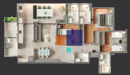 Apartamento com 3 dormitórios à venda, 109 m² por R$ 1.200.000,00 - Campestre - Santo André/SP