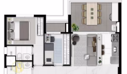 Últimas unidades: Apartamento de 59,20 m², com 2 dormitórios e 1 vaga. Alto da Boa Vista