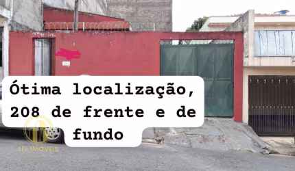 Terreno à venda, com 2 casas de alvenaria, com 206,60 m². Santo Antonio / Osasco