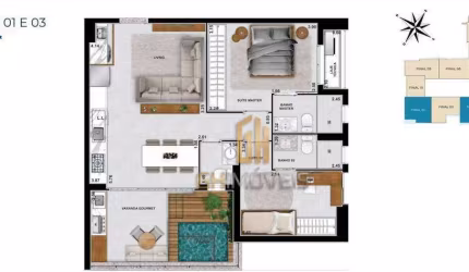 Apartamento com 2 quartos no Setor Marista