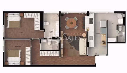 Apartamento na Bela Vista: Espaço e Conforto em 97m², REFORMADO, 2 dormitórios, 3 banheiros, 1 vaga!
