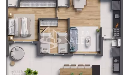 Apartamento com 2 quartos à venda na Avenida Pio XI, 495, Vila Missionária, São Paulo, 82 m2 por R$ 1.350.000